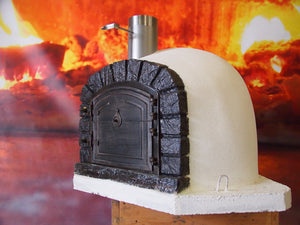 Pizzaoven Preto Alu 90 hoek geïsoleerd hoog