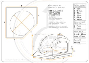 Pizzaoven Terra Alu 100 hoek geïsoleerd hoog